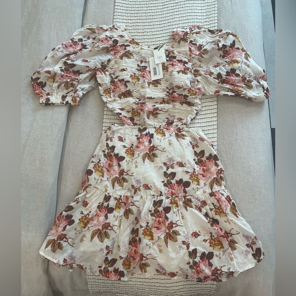 NWT Sea New York puff sleeve floral dress